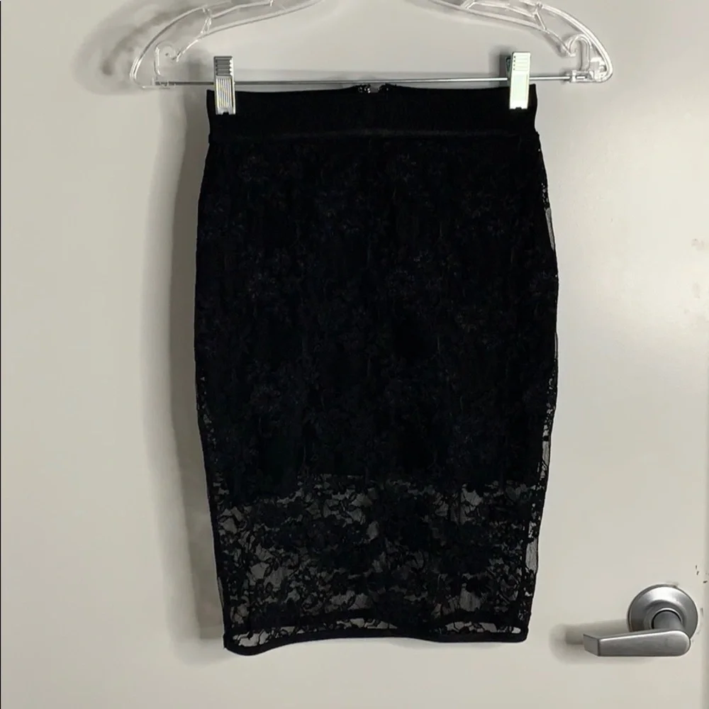 bebe Black Lace Two-Piece Mini Dress - Picture 3 of 6